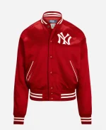 New York Yankees Polo Ralph Lauren Red Satin Jacket