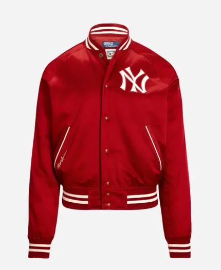 New York Yankees Polo Ralph Lauren Red Satin Jacket