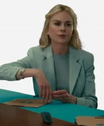 Nicole Kidman Special Ops Lioness Season 03 Blue Silk Blazer