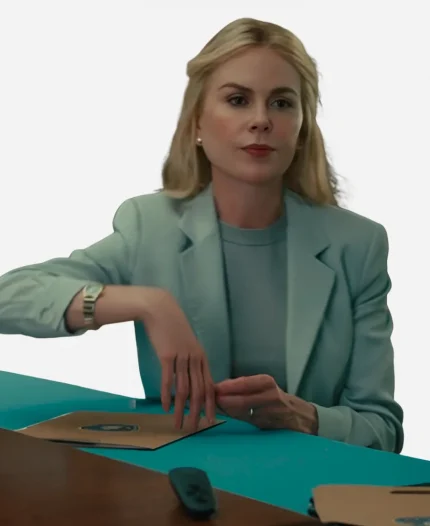 Nicole Kidman Special Ops Lioness Season 03 Blue Silk Blazer