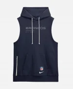 2026 Denver Broncos Nike Sideline Sleeveless Navy Blue Hoodie