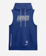 2026 New York Giants Nike Sideline Sleeveless Blue Hoodie