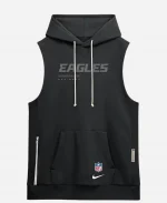 Nike 2026 Philadelphia Eagles Sideline Sleeveless Black Hoodie