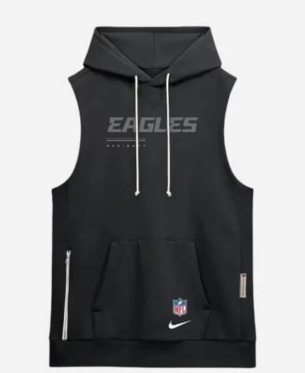 Nike 2026 Philadelphia Eagles Sideline Sleeveless Black Hoodie