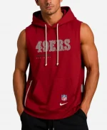 2026 Nike 49ers Scarlet Sideline Sleeveless Red Hoodie