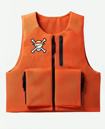 Nike x One Piece Orange Zip-Up Vest