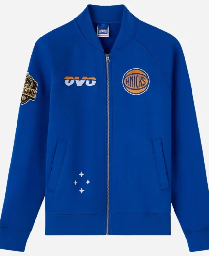 OVO x New York Knicks NBA Full-Zip Blue Jacket