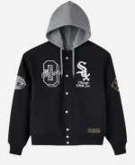  OVO x MLB Chicago White Sox Black Insulated Twill  Bomber Jacket