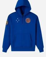 OVO x New York Knicks NBA Blue Fleece Hoodie