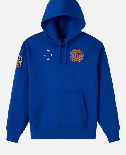 OVO x New York Knicks NBA Blue Fleece Hoodie