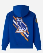 OVO x New York Knicks NBA 2026 Blue Fleece Hoodie