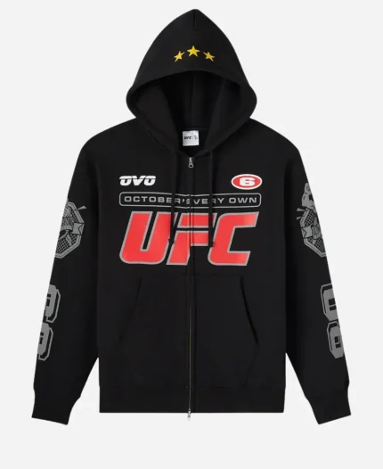 OVO x UFC Black Full-Zip Hoodie