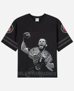 OVO x UFC Islam Makhachev Football Slub Black T-Shirt