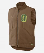 Oregon Ducks Nike Academic Padded Brown Full-Zip Vest