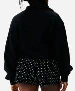 Polka Dot 2026 Parke Dot Letter Black Mockneck Sweatshirt