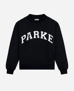Unisex Polka Dot 2026 Parke Dot Letter Black Mockneck Sweatshirt