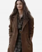 Poorna Jagannathan Lanterns S01 Brown Suede Leather Coat