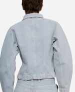 RÙADH Caitlin Clark Indiana Fever vs Valkyries Grey Denim Jacket