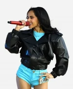 Becky G Karol G Concert 2026 Leather Jacket