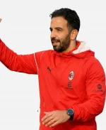  Ruben Amorim AC Milan Football Team Training Session Quilted Hooded Jacket