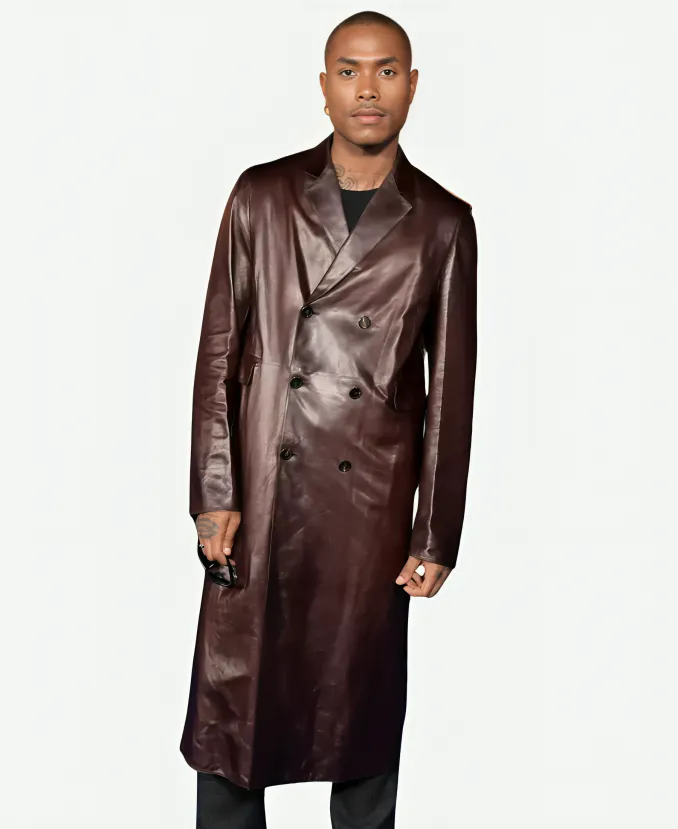 Spider-Man Brand New Day 2026 Premiere LA Steve Lacy Leather Coat Spider Man 2026 Premiere Steve Lacy Coat