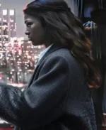 Zendaya Spider Man Grey Wool Coat