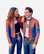 Spider-Man Brand New Day 2026 Tom Holland And Zendaya Leather Jacket