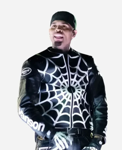 Chris Brown Spider Man Jacket Chris Brown Spider Web Jacket