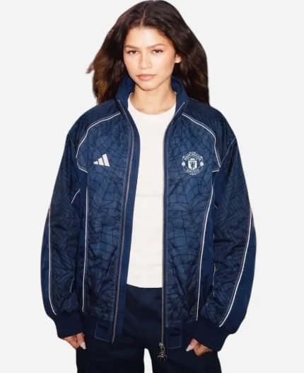 Manchester United x Spider-Man Zendaya Blue Track Jacket