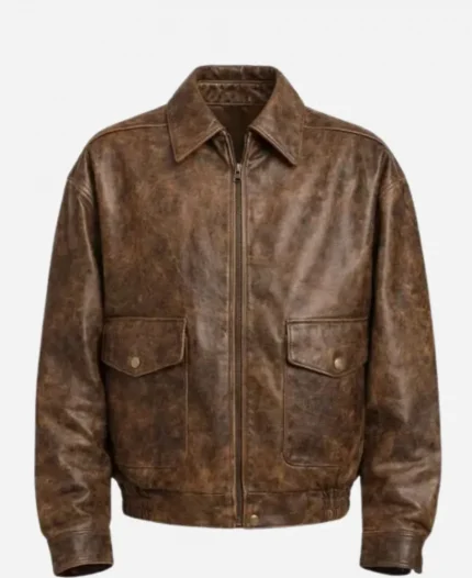 Super Bowl LX Brunch Alix Earle Halftime Leather Bomber Jacket 