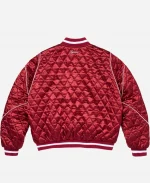 Supreme x Champion Red Quilted Varsity Jacket