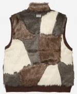 Supreme Fur Windstopper Vest in Multi Tone Brown
