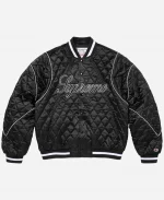 Supreme x Champion Quilted Varsity Jacket in Black