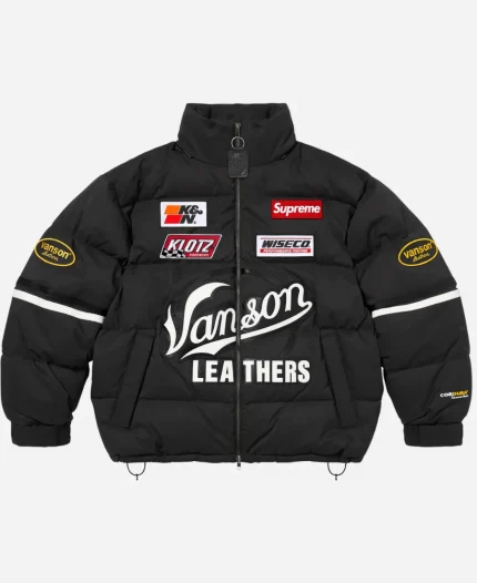 Supreme x Vanson Leathers Black Cordura Down Jacket
