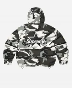 Supreme x Vanson Leathers FW 2026 Cordura Down Hooded Puffer Jacket in Snow Camo
