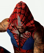 Trey Miguel Spider-Man Red & Blue Cropped Hooded Vest