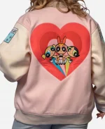 The Powerpuff Girls 2026 Cakeworthy Pink Wool Varsity Jacket