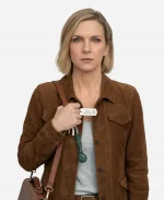 Amanda TV Series The Stick S02 Rhea Seehorn Brown Suede Jacket 