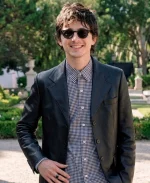 Timothée Chalamet Karl-Anthony Towns’ Wedding Black Leather Blazer