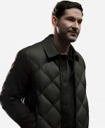 Tom Ellis CIA Season 01 Colin Glass Quilted Jacket