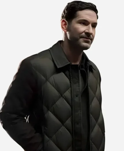 Tom Ellis CIA Season 01 Colin Glass Quilted Jacket