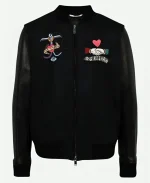 Tom Holland NYC Photocall Fashion Bomber Jacket - Black