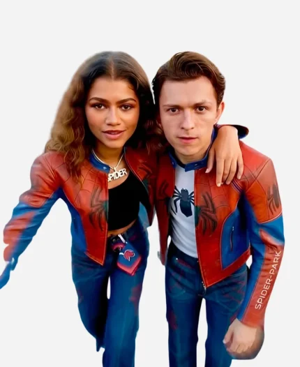 Tom Holland and Zendaya Spider-Man Red Jacket
