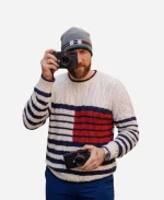 Travis Kelce Tommy Hilfiger Ambassador American Football Team White Sweatshirt