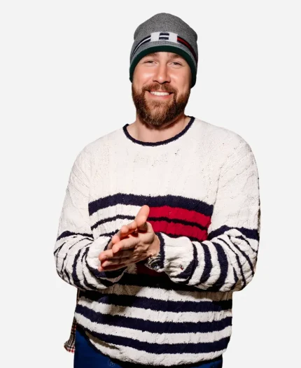 Travis Kelce Tommy Hilfiger Ambassador Stipes Sweatshirt