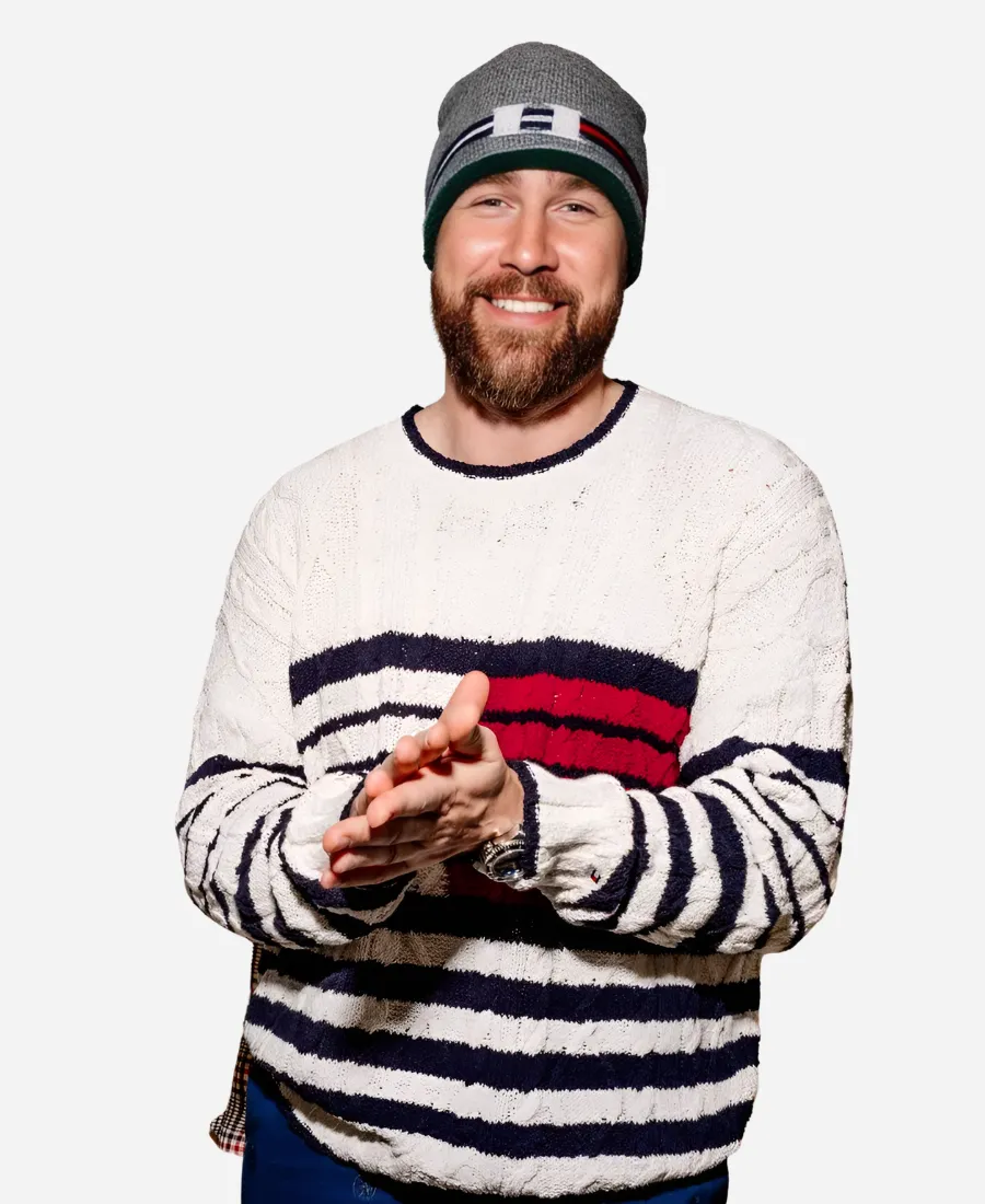 Travis Kelce Tommy Hilfiger Ambassador Sweatshirt Travis Kelce Tommy Hilfiger Ambassador Stipes Sweatshirt