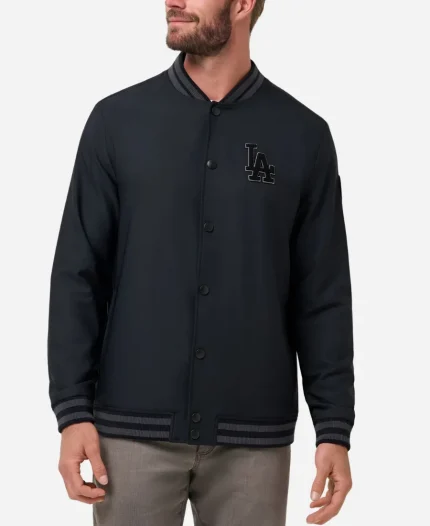 Travis Mathew Los Angeles Dodgers Black Bomber Jacket