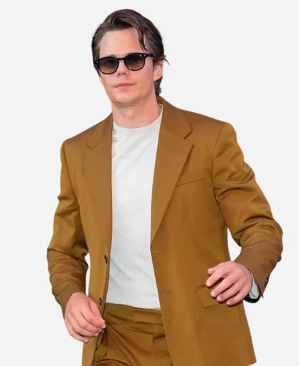 Tribeca Festival NYC Bill Skarsgård Brown Blazer