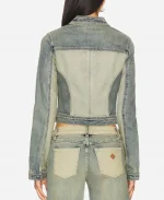 RHOC S20 Jennifer Pedranti’s Two Tone Blue Denim Moto Jacket