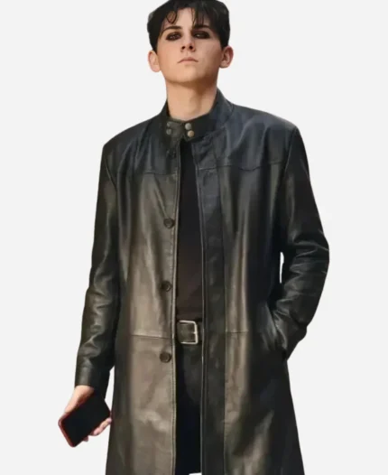 Tyler Trying S05 Cooper Turner Black Leather Trench Coat 